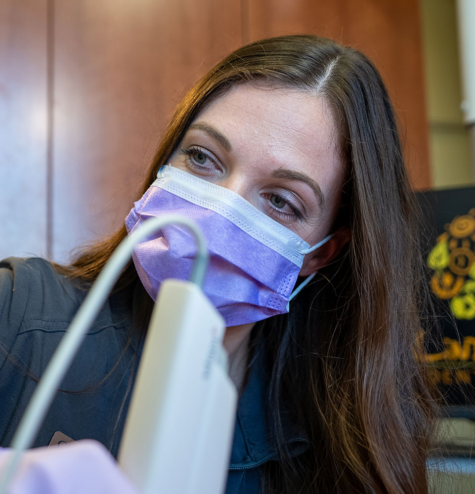 dental crown being taken digitally hero mobile