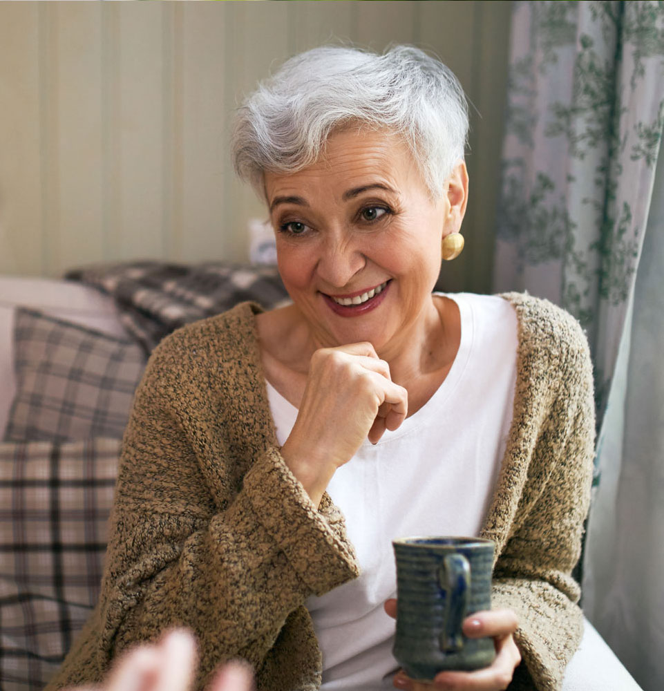 denture patient with her new function